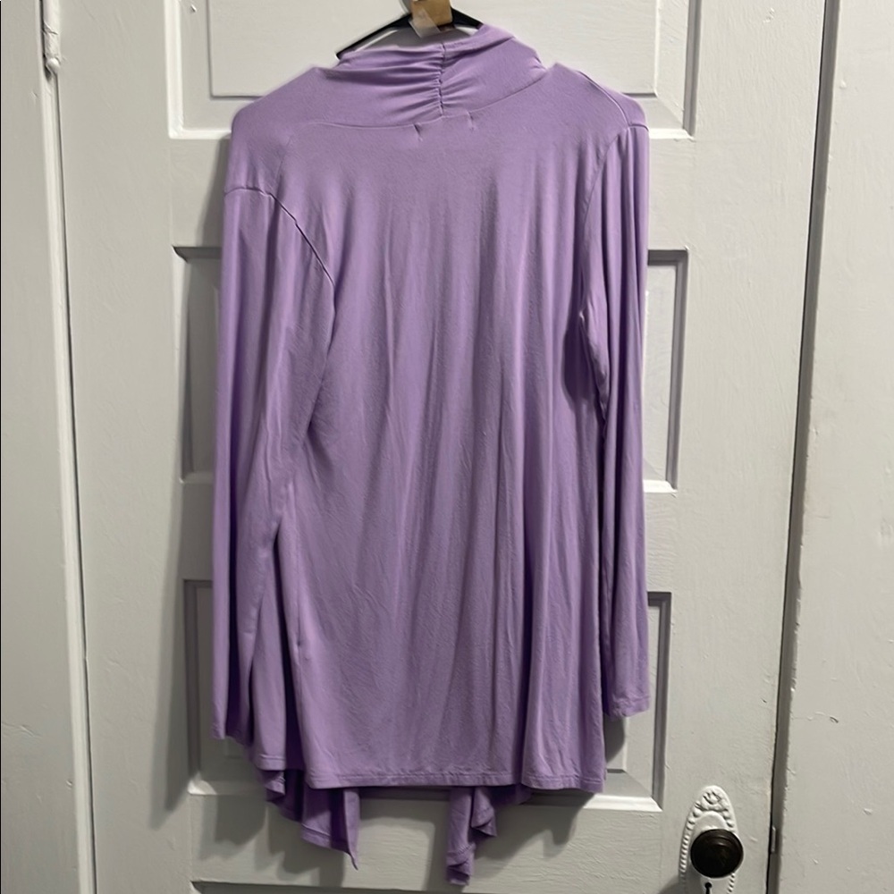 Lock & Love Lighweight Purple Lavender Cardigan Relaxed Fit size L - Picture 4 of 5